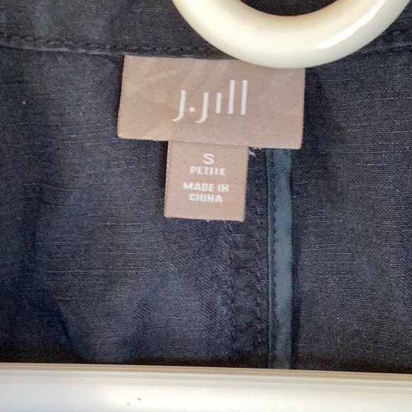 FINAL SALE PRICE J. Jill Black Silk/Linen Jacket in Size PS - Picture 2 of 6